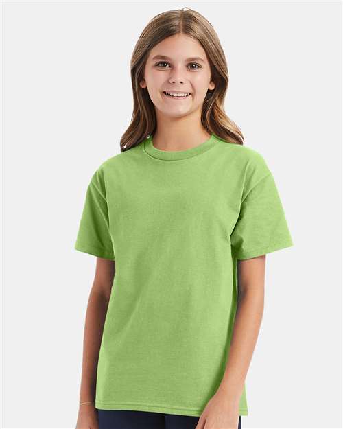 Hanes Authentic Youth T-Shirt - Lime - Hanes 5450 Hanes Lime XS