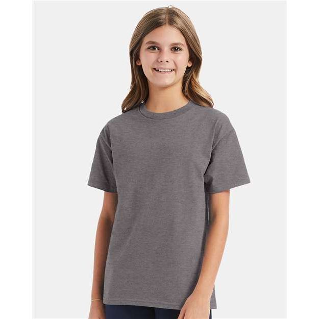 Hanes Authentic Youth T-Shirt - Oxford Grey - Hanes 5450 Hanes Oxford Grey XS