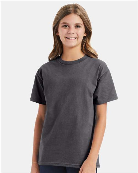 Hanes Authentic Youth T-Shirt - Smoke Grey - Hanes 5450 Hanes