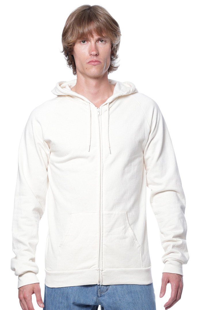 Royal Apparel 21051ORG Unisex Organic Cotton Full Zip Hoodie - Natural