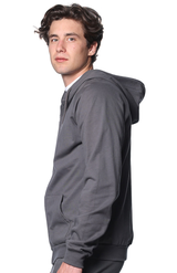 Royal Apparel 21051ORG Unisex Organic Cotton Full Zip Hoodie - Slate
