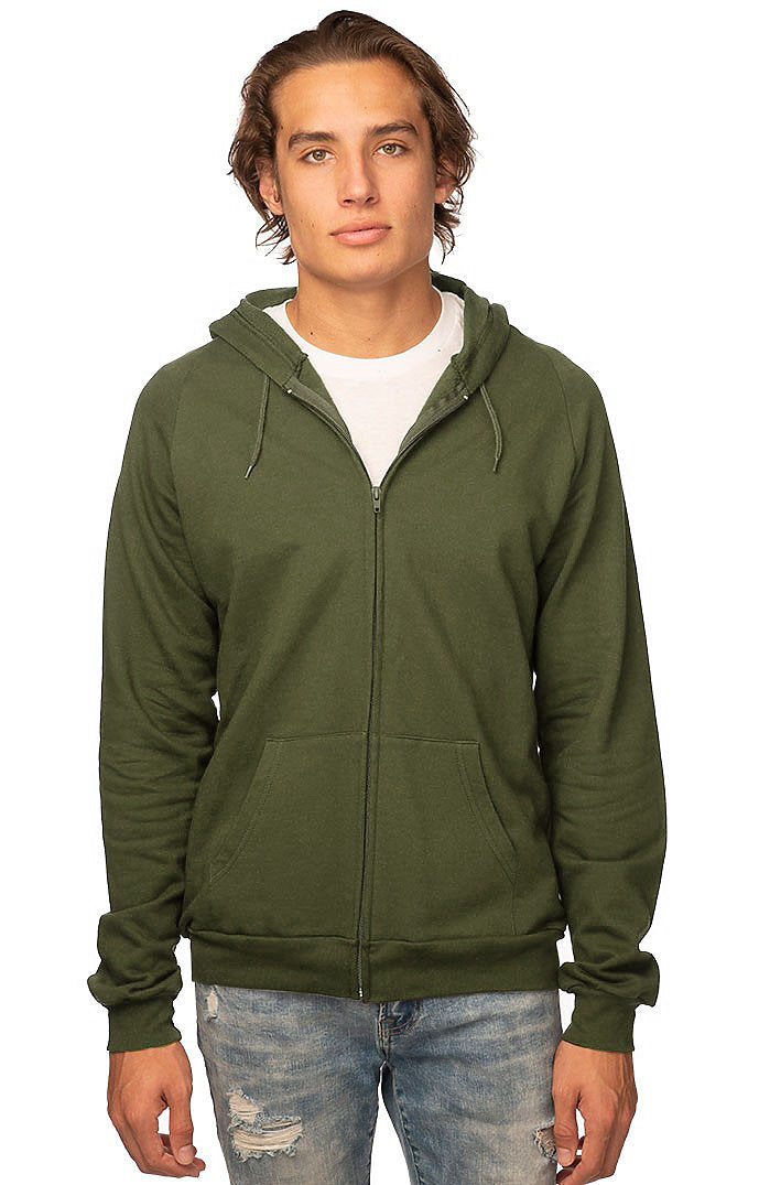 Royal Apparel 21051ORG Unisex Organic Cotton Full Zip Hoodie - Moss