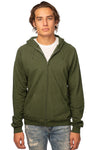Royal Apparel 21051ORG Unisex Organic Cotton Full Zip Hoodie - Moss