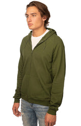 Royal Apparel 21051ORG Unisex Organic Cotton Full Zip Hoodie - Moss