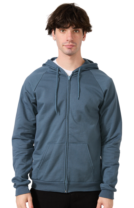 Royal Apparel 21051ORG Unisex Organic Cotton Full Zip Hoodie - Pacific Blue