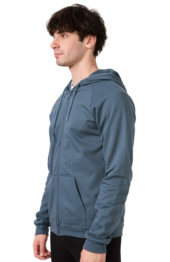 Royal Apparel 21051ORG Unisex Organic Cotton Full Zip Hoodie - Pacific Blue