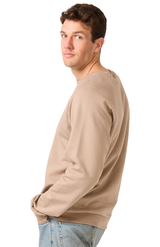 Royal Apparel 21053ORG Unisex Organic Raglan Crew Neck Sweatshirt - Almond