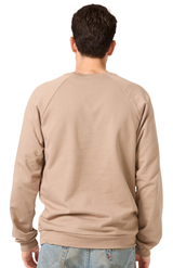 Royal Apparel 21053ORG Unisex Organic Raglan Crew Neck Sweatshirt - Almond