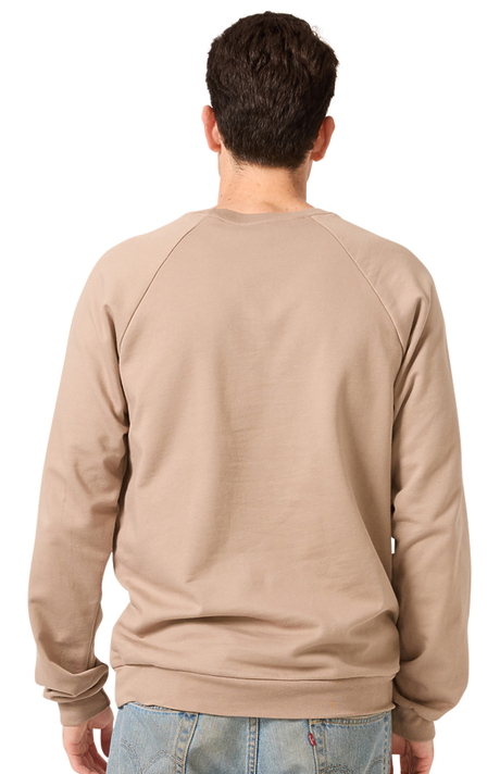 Royal Apparel 21053ORG Unisex Organic Raglan Crew Neck Sweatshirt - Almond