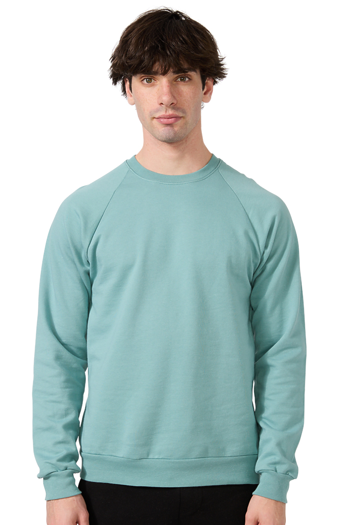 Royal Apparel 21053ORG Unisex Organic Raglan Crew Neck Sweatshirt - Arctic