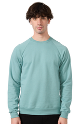 Royal Apparel 21053ORG Unisex Organic Raglan Crew Neck Sweatshirt - Arctic