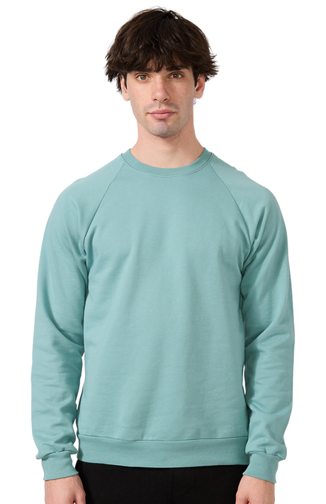 Royal Apparel 21053ORG Unisex Organic Raglan Crew Neck Sweatshirt - Arctic