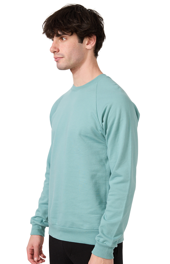 Royal Apparel 21053ORG Unisex Organic Raglan Crew Neck Sweatshirt - Arctic