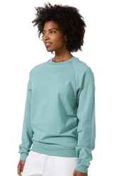 Royal Apparel 21053ORG Unisex Organic Raglan Crew Neck Sweatshirt - Arctic