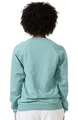 Royal Apparel 21053ORG Unisex Organic Raglan Crew Neck Sweatshirt - Arctic