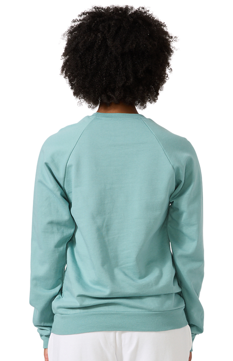 Royal Apparel 21053ORG Unisex Organic Raglan Crew Neck Sweatshirt - Arctic