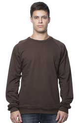 Royal Apparel 21053ORG Unisex Organic Raglan Crew Neck Sweatshirt - Bark
