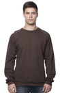 Royal Apparel 21053ORG Unisex Organic Raglan Crew Neck Sweatshirt - Bark