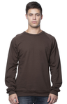 Royal Apparel 21053ORG Unisex Organic Raglan Crew Neck Sweatshirt - Bark