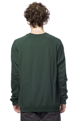 Royal Apparel 21053ORG Unisex Organic Raglan Crew Neck Sweatshirt - Evergreen