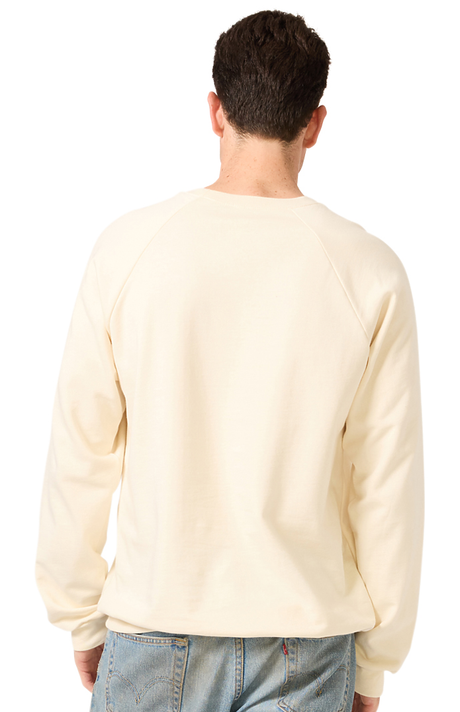 Royal Apparel 21053ORG Unisex Organic Raglan Crew Neck Sweatshirt - Natural