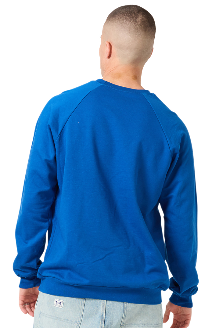 Royal Apparel 21053ORG Unisex Organic Raglan Crew Neck Sweatshirt - Nautical Blue