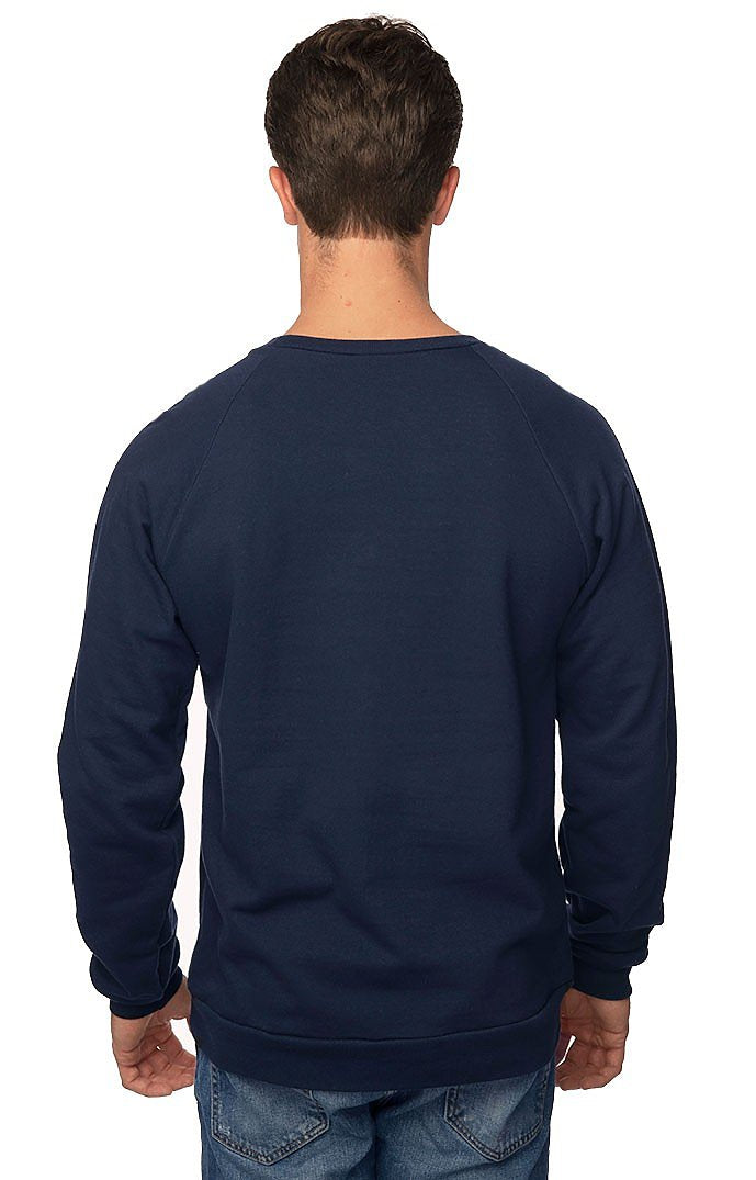 Royal Apparel 21053ORG Unisex Organic Raglan Crew Neck Sweatshirt - Ocean