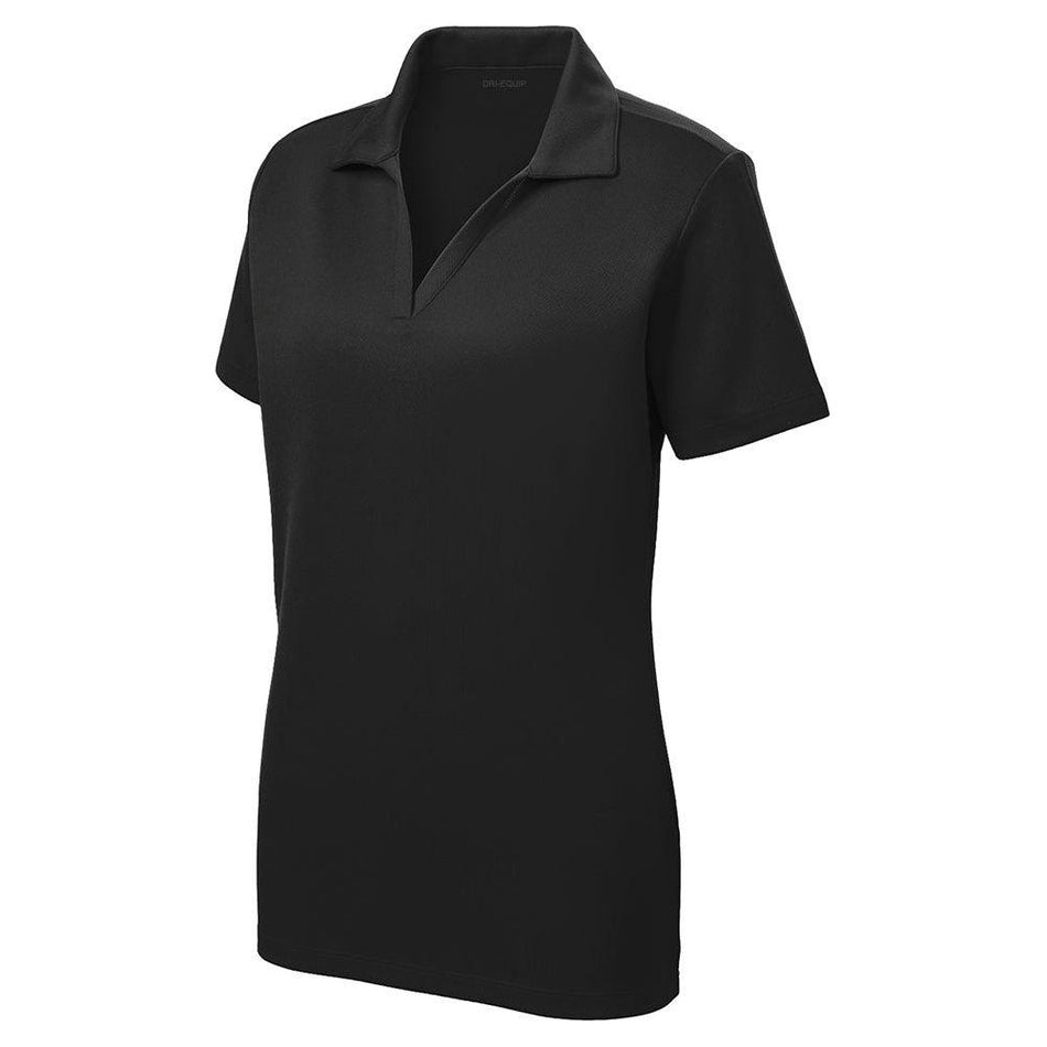 DRI-EQUIP Ladies Racer Mesh Golf Polo DRI-EQUIP Black