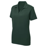 DRI-EQUIP Ladies Racer Mesh Golf Polo-DarkForerstGreen DRI-EQUIP Dark Forerst Green X-Small