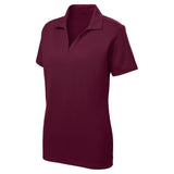 DRI-EQUIP Ladies Racer Mesh Golf Polo-Maroon DRI-EQUIP Maroon X-Small