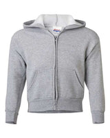 Hanes P480 Youth EcoSmart Full-Zip Hooded Sweatshirt