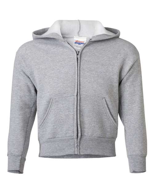 Hanes EcoSmart® Youth Full-Zip Hooded Sweatshirt - Hanes P480 Hanes