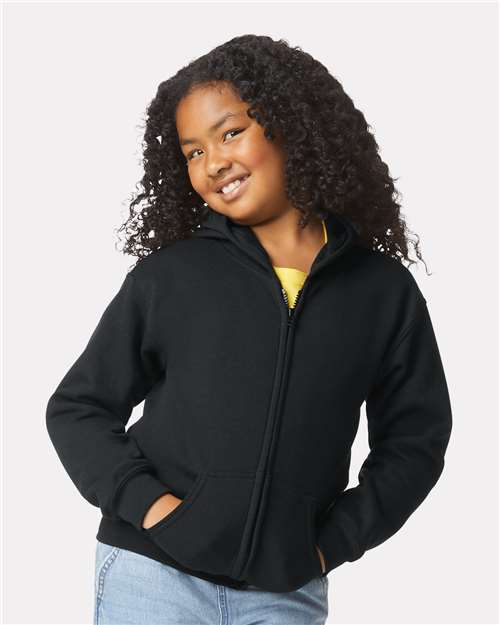 Gildan Heavy Blend™ Youth Full-Zip Hooded Sweatshirt - Gildan 18600B Gildan Black XS