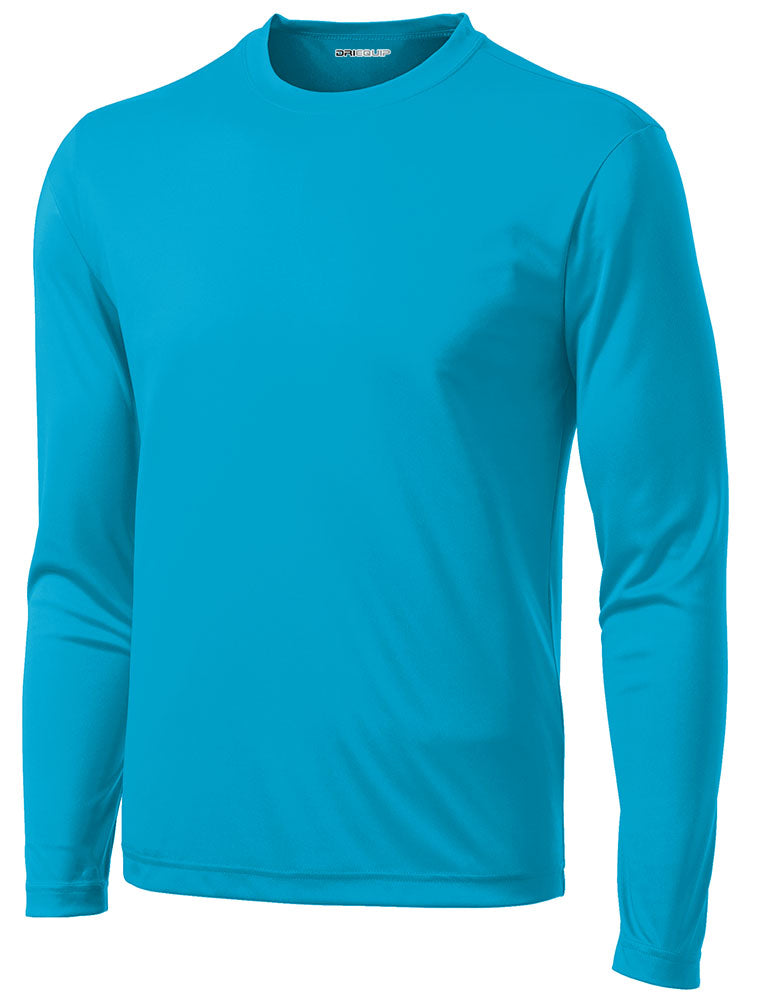 Mens Long Sleeve Moisture Wicking Athletic Shirts in Mens Sizes XS-4XL