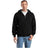 Mens Heavyweight Full-Zip Hooded Sweatshirt with Thermal Lining Sweatshirts/Fleece Joe's USA X-Small Black