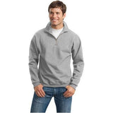 Mens Super Sweats - 1/4-Zip Sweatshirt with Cadet Collar Joe's USA 2X-Large Ash