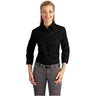 Ladies 3/4-Sleeve Easy Care Shirt Joe's USA XS Black