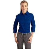 Ladies 3/4-Sleeve Easy Care Shirt Joe's USA XS Royal Blue