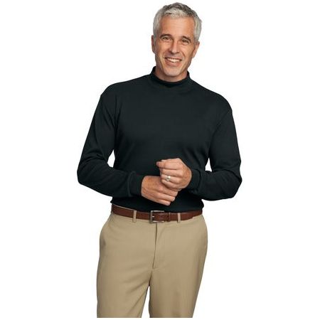 Joe's USA Men's Interlock Knit Mock Turtleneck