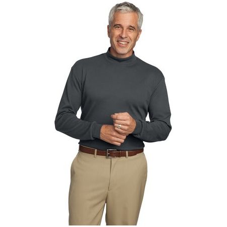 Joe's USA Men's Interlock Knit Mock Turtleneck