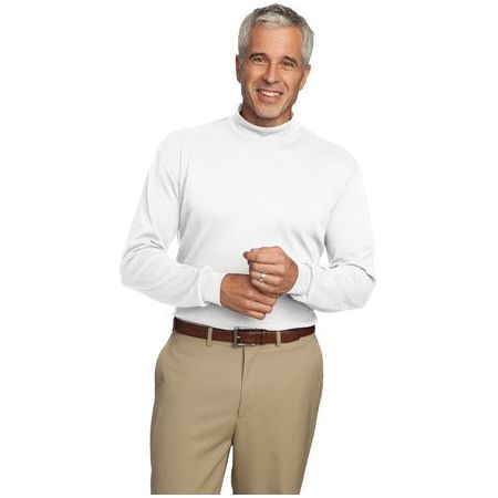 Joe's USA Men's Interlock Knit Mock Turtleneck