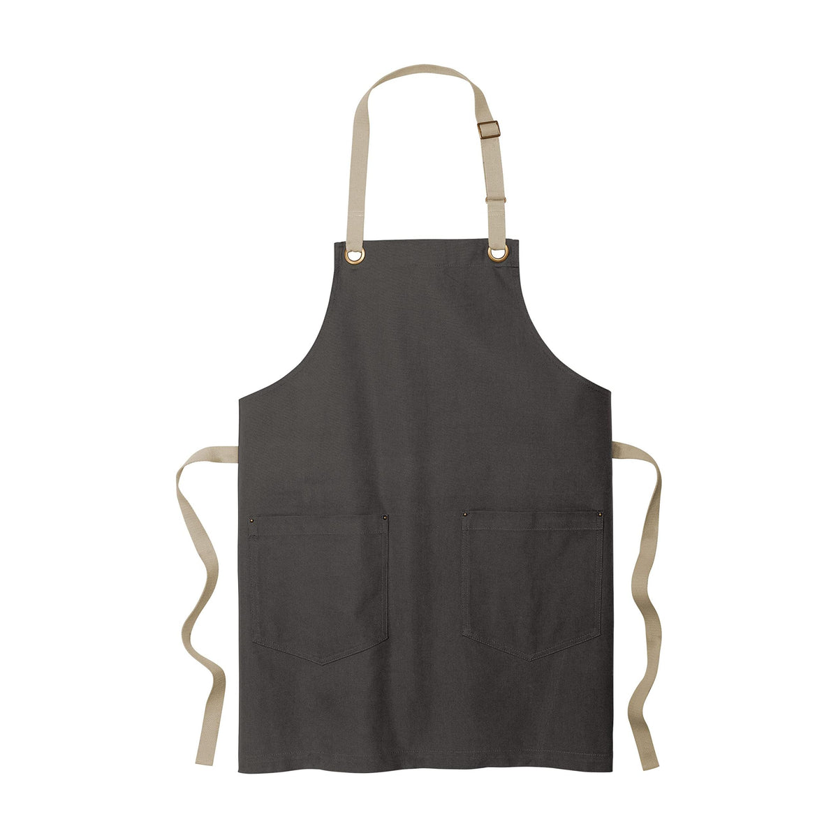 Joe's USA Canvas Full-Length Two-Pocket Apron Joe's USA Magnet Grey