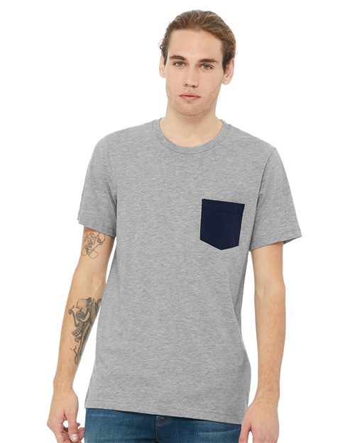 BELLA + CANVAS Men's Jersey Pocket Tee - BELLA + CANVAS 3021