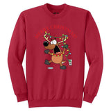 Joe's USA - Santa's Reindeer Collection Joe's USA Red Crewneck Sweatshirt Small