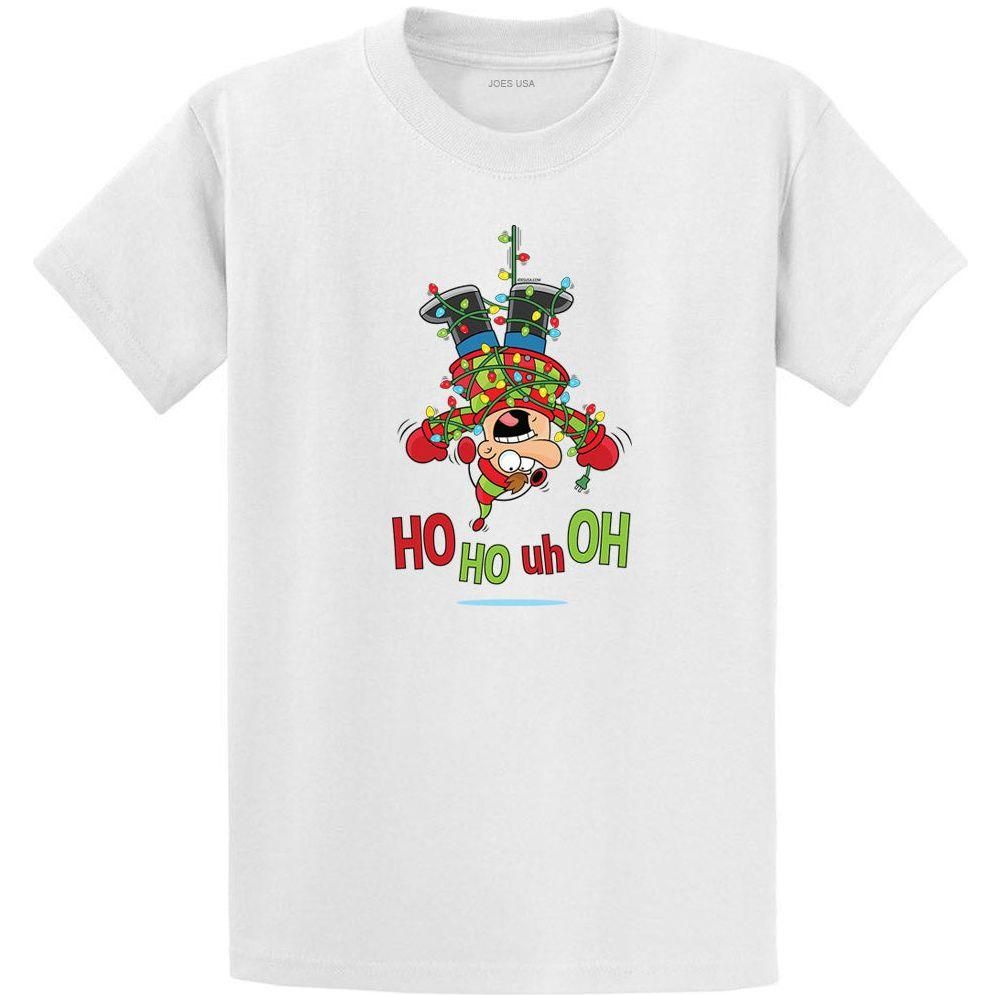 Joe's USA HO HO UH OH Graphic Collection Joe's USA White T-Shirt Small