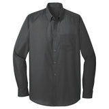 Joe's USA Long Sleeve Carefree Poplin Shirt Joe's USA X-Small Graphite