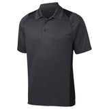 Men's Heather Colorblock Contender Polo DRI-EQUIP Graphite Heather/Black X-Small