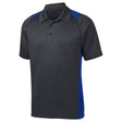 Men's Heather Colorblock Contender Polo DRI-EQUIP Graphite Heather/True Royal X-Small