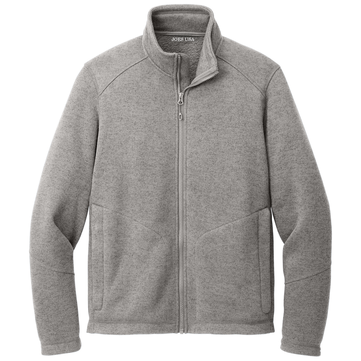 Joe's USA Arc Fleece Full-Zip Sweater Joe's USA Light Grey Heather X-Small