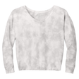 Joe's USA Ladies Beach Washed Cloud Fleece Tie-Dye V-Neck Sweatshirt Joe's USA Grey X-Small
